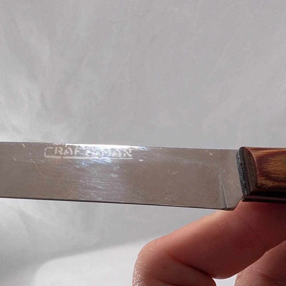Craftsman Steak Knives Set‎ of 6 Stainless Steel Wood Handle Dinner Knives